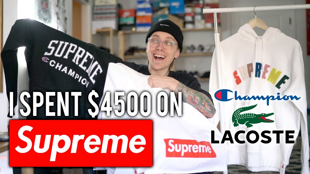 I spent $4500 on SUPREME | CHAMPION, LACOSTE UNBOXING