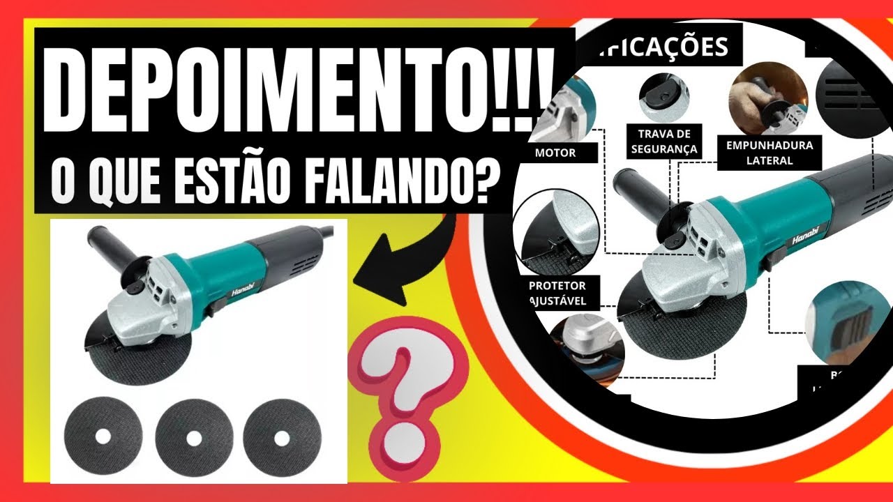 Esmerilhadeira Lixadeira Angular 880w 115mm Hanabi Cor Azul-petróleo Frequência 60hz Black Friday