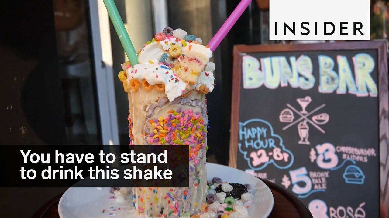 You have to stand up to drink this milkshake