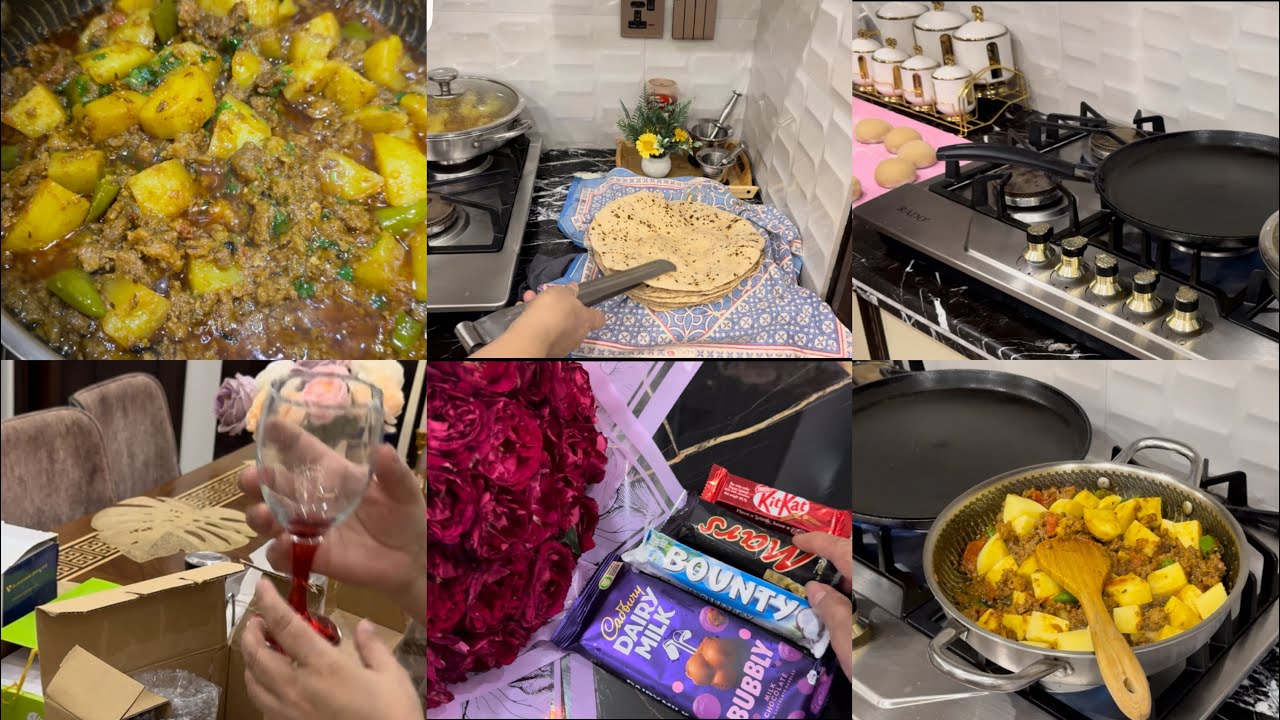 Ramzan ke liye glass | Housewife ka valentines day | Alo qeema mazedar | Simple vlog |Urdu | Hindi