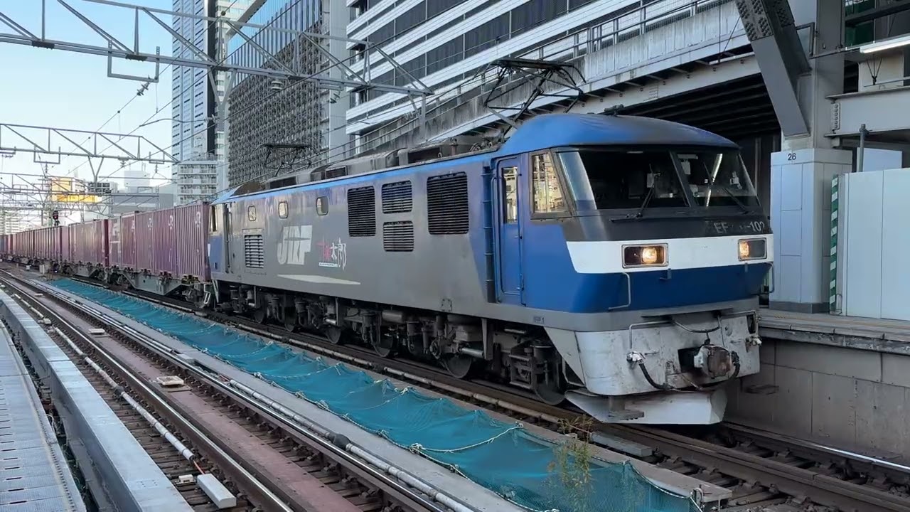 遅1066レ　EF210-102牽引コンテナ貨物列車　名古屋を通過！