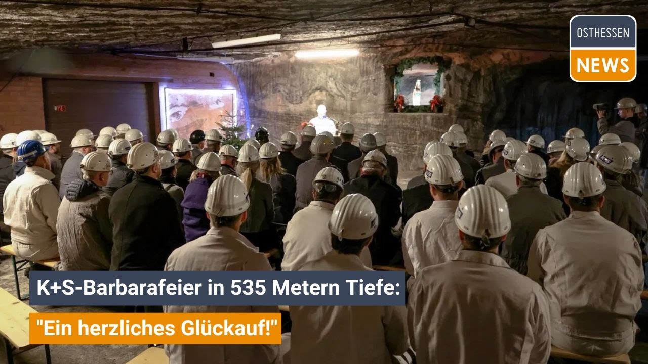 K+S-Barbarafeier in 535 Metern Tiefe: 