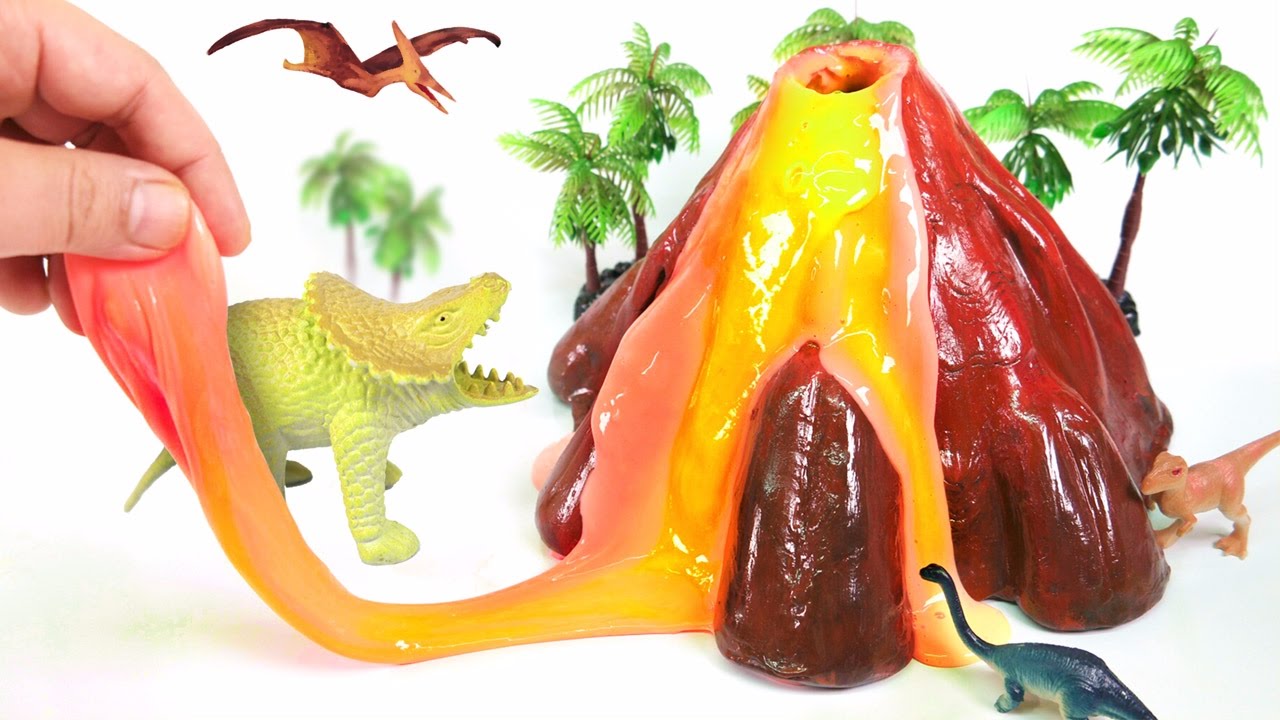 Making Volcano Slime ! Glow Lava Slime | Satisfying Slime Video