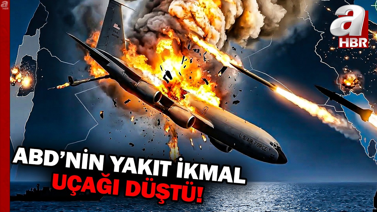 ABD'nin KC-135 Yakıt İkmal Uçağı Irak'ta Düştü! | A Haber