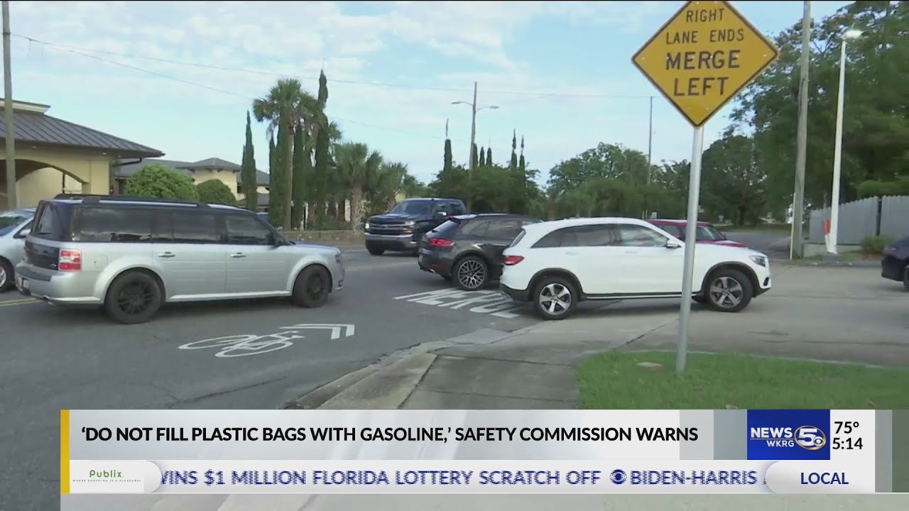 'Do not fill plastic bags with gasoline,' safety commission warns drivers amid fuel shortage