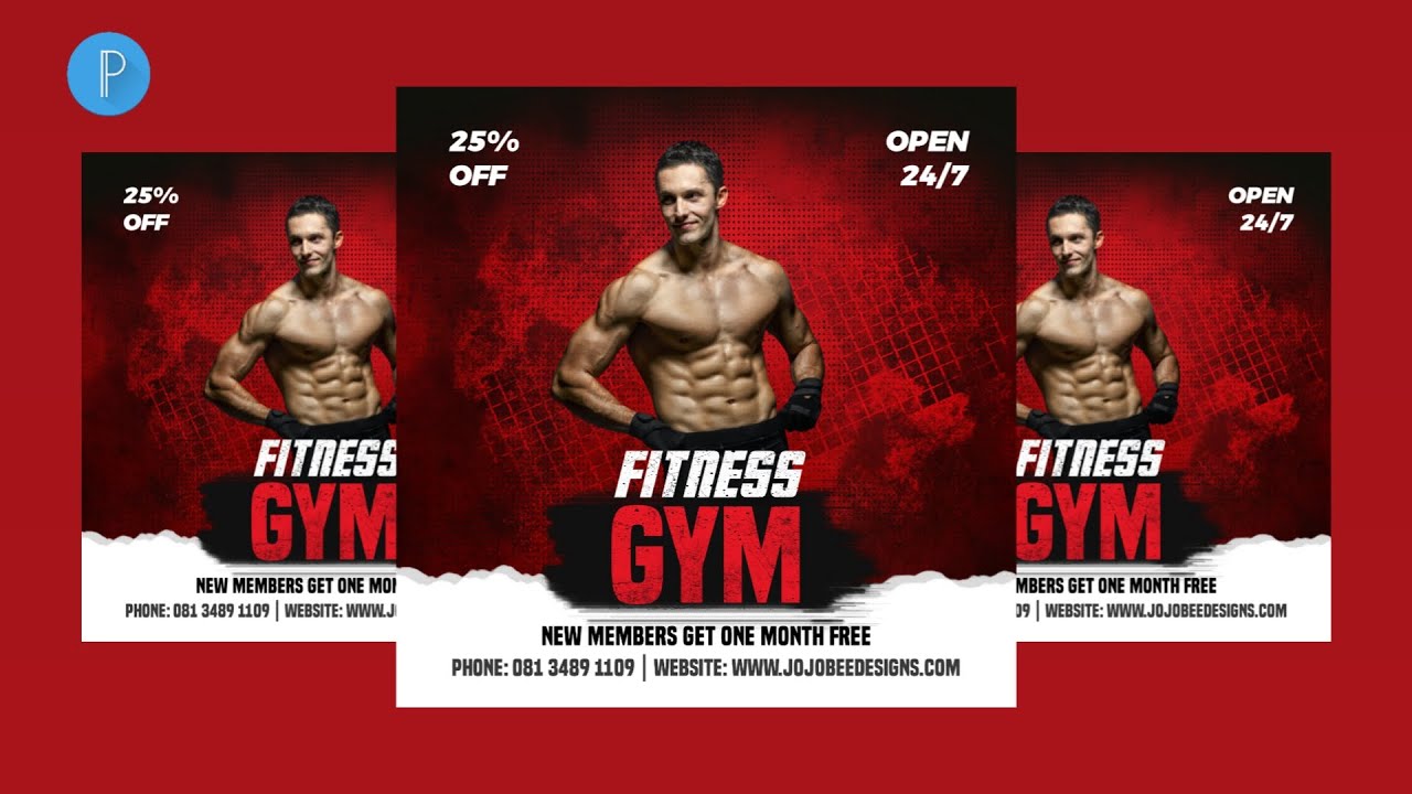 HOW TO DESIGN A FITNESS FLYER WITH PIXELLAB |PIXELLAB TUTORIAL|