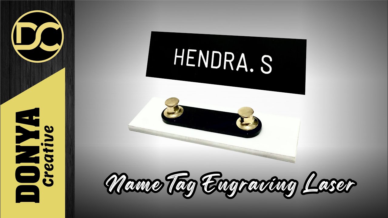 CARA MEMBUAT NAME TAG GRAFIR MENGGUNAKAN MESIN LASER CO2 DENGAN MUDAH DAN BERKUALITAS