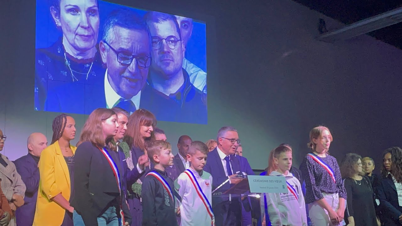 LES VOEUX DE NOTRE MAIRE  MICHEL BISSON ,LES VOEUX DE MR OLIVIER FAURE ,LIEUSAINT 2023 ,