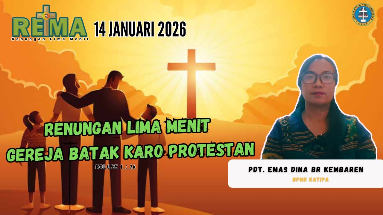 RENUNGAN LIMA MENIT GBKP -  14 JANUARI 2026