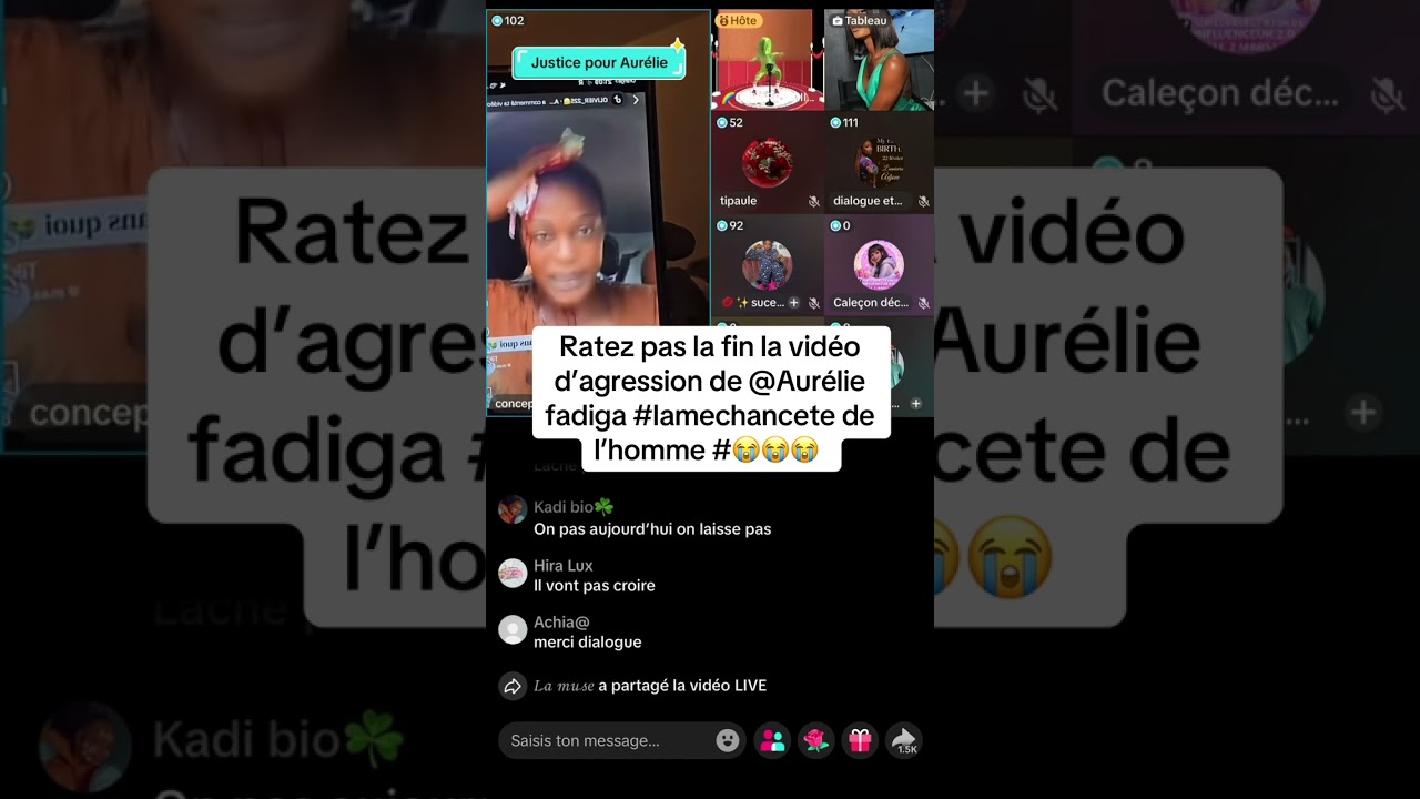 Ratez pas la fin la vidéo d’agression de @Aurélie fadiga #lamechancete de l’homme #😭😭😭 