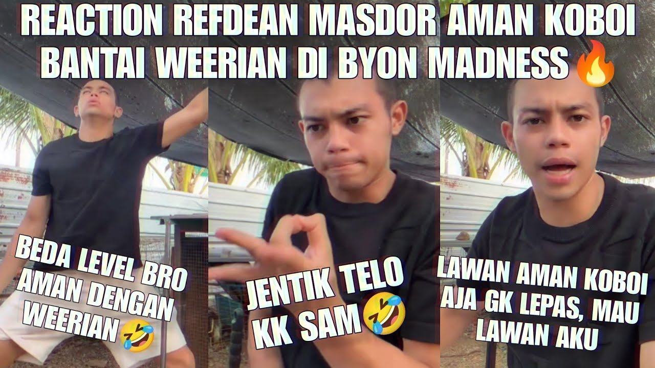KOMEN REFDEAN MASDOR, LEVEL WEERIAN JAUH DI BAWAH AMAN KOBOI