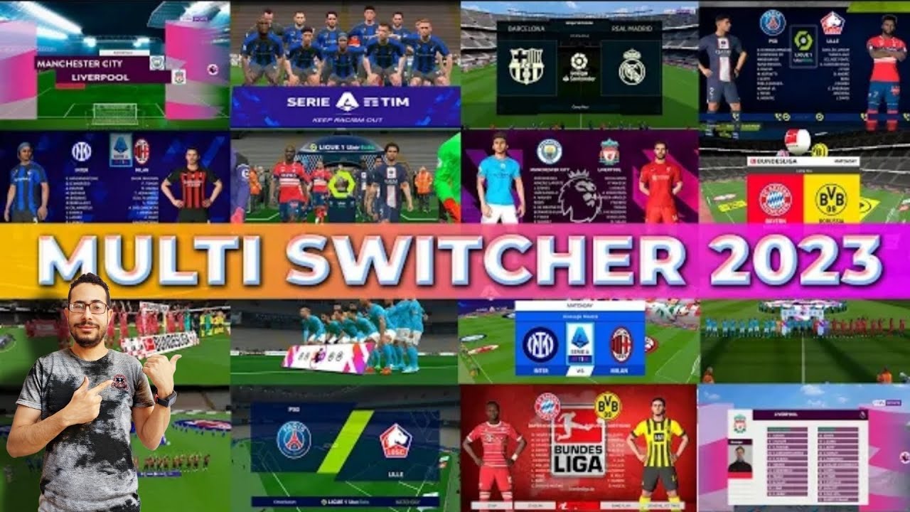 احدث اسكوربورد لكل الدوريات العالميه 2023 || PES 2017 NEW MULTI SWITCHER 2023