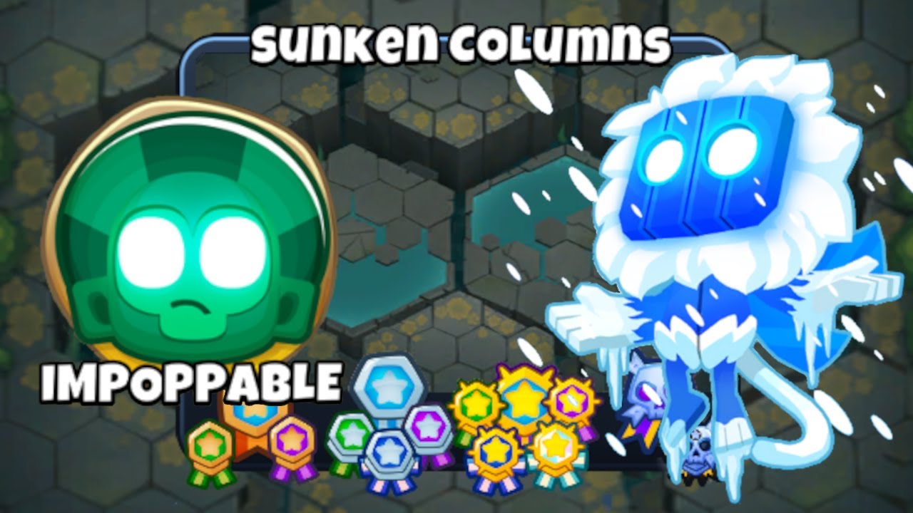 Sunken Columns [Impoppable] [🚫 Monkey Knowledge] Walkthrough/Guide | Bloons TD6