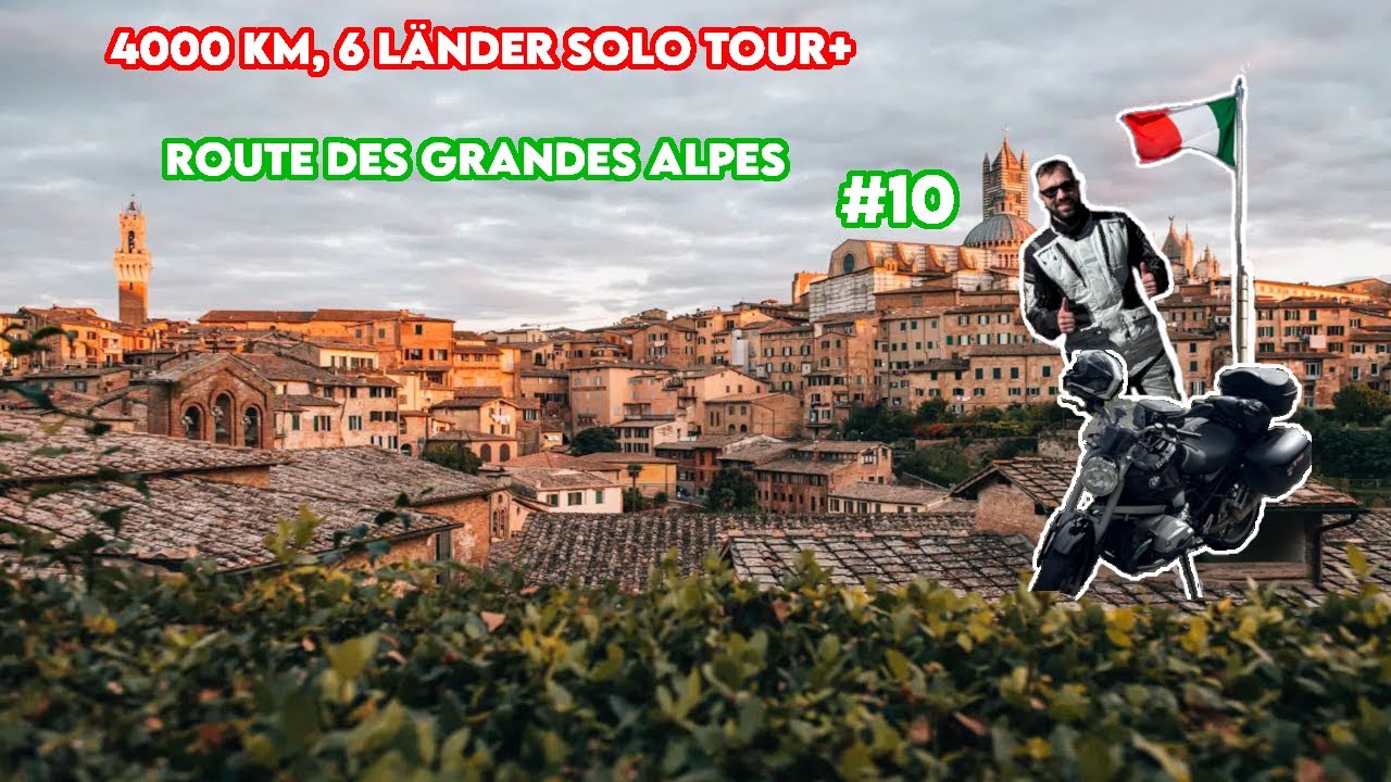 4000 km Solo Motorradtour im Zelt | 6 Länder | Route des Grandes Alpes | Episode 10: Siena ⛪