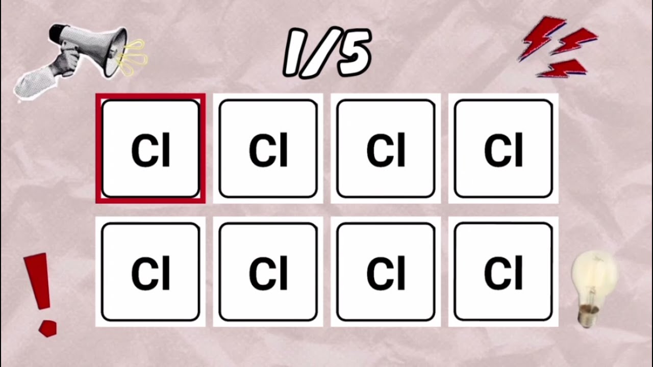 Say the word on the beat| Chemistry edition | Easy to IMPOSSIBLE