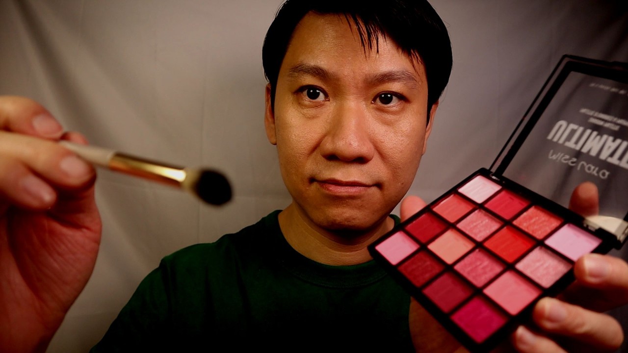 ASMR doing your makeup, calmly