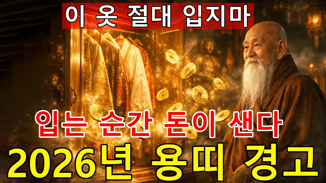 2026년 용띠, 이 옷 입으면 재물 다 샙니다 반드시 피해야 할 금전운 차단 복장 경고 - 하늘의 메시지