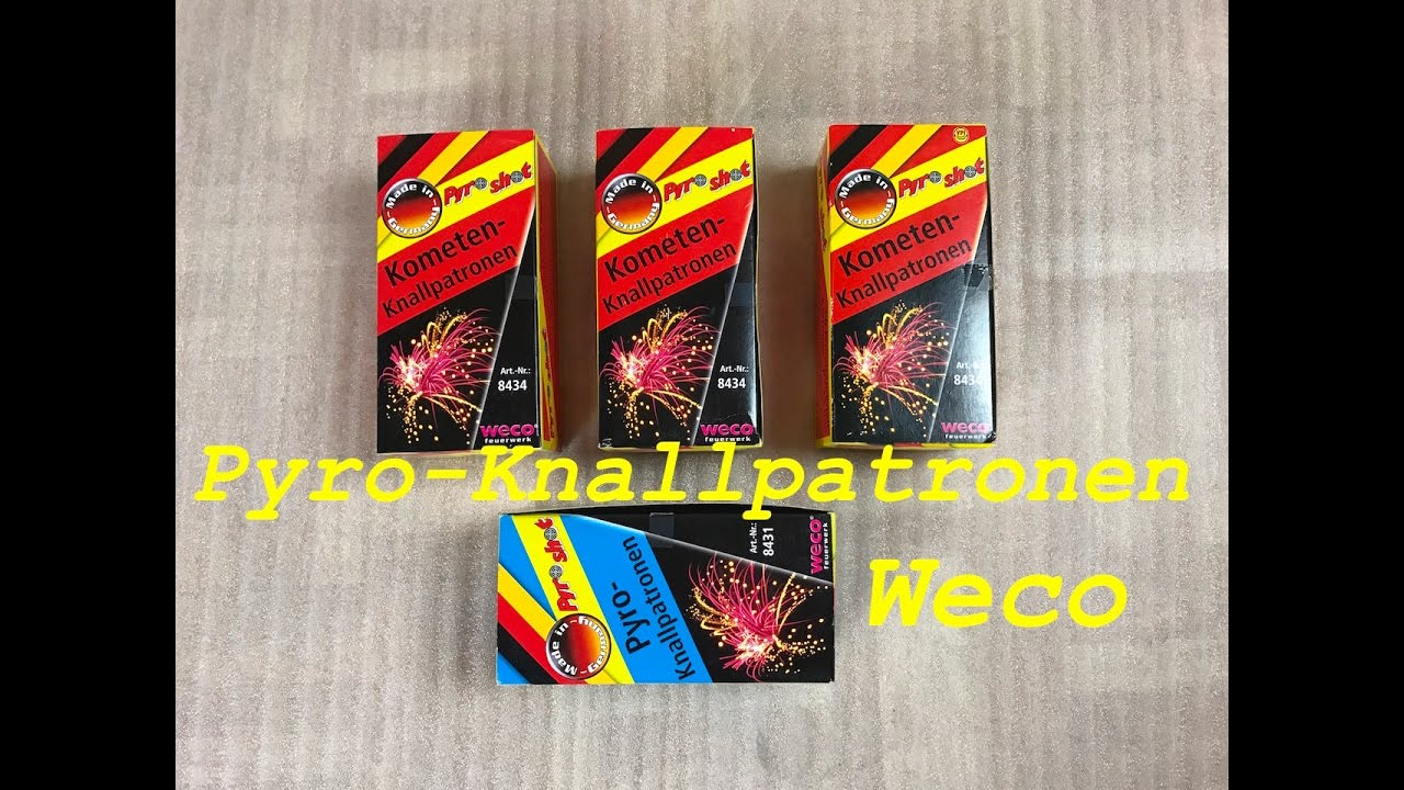 Weco Knallpatronen - Vogelschreck - Alle Sorten - 15mm Pyro-Munition für Schreckschusswaffen