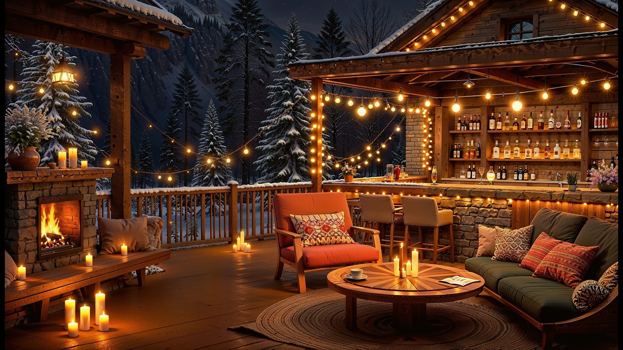 Warm Winter Jazz by Fireplace 🔥❄️ | Cozy Café Music for Study, Focus & Relax