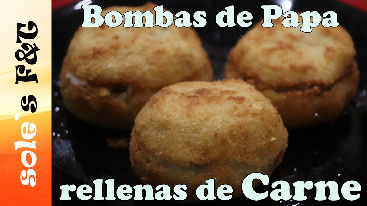 Bombas de Papa rellenas con Carne