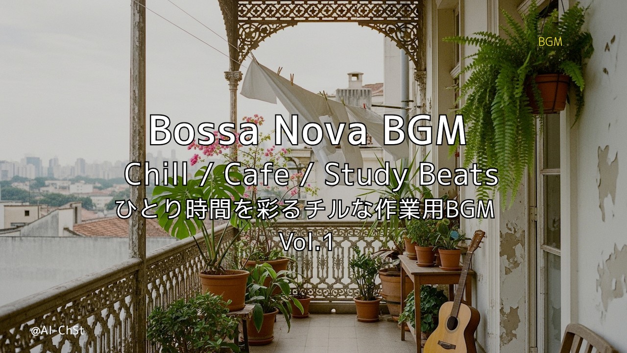 【Bossa Nova BGM】Vol.1 ひとり時間のLo-Fi / Cafe Chill Vibes  【Lo-Fi / Chill / BGM / cafe / 作業用 】