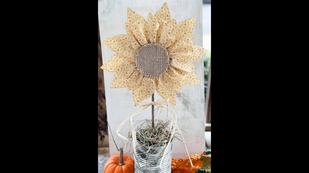 DIY FABRIC SUNFLOWER USING FALL PATTERNS BUNDLE