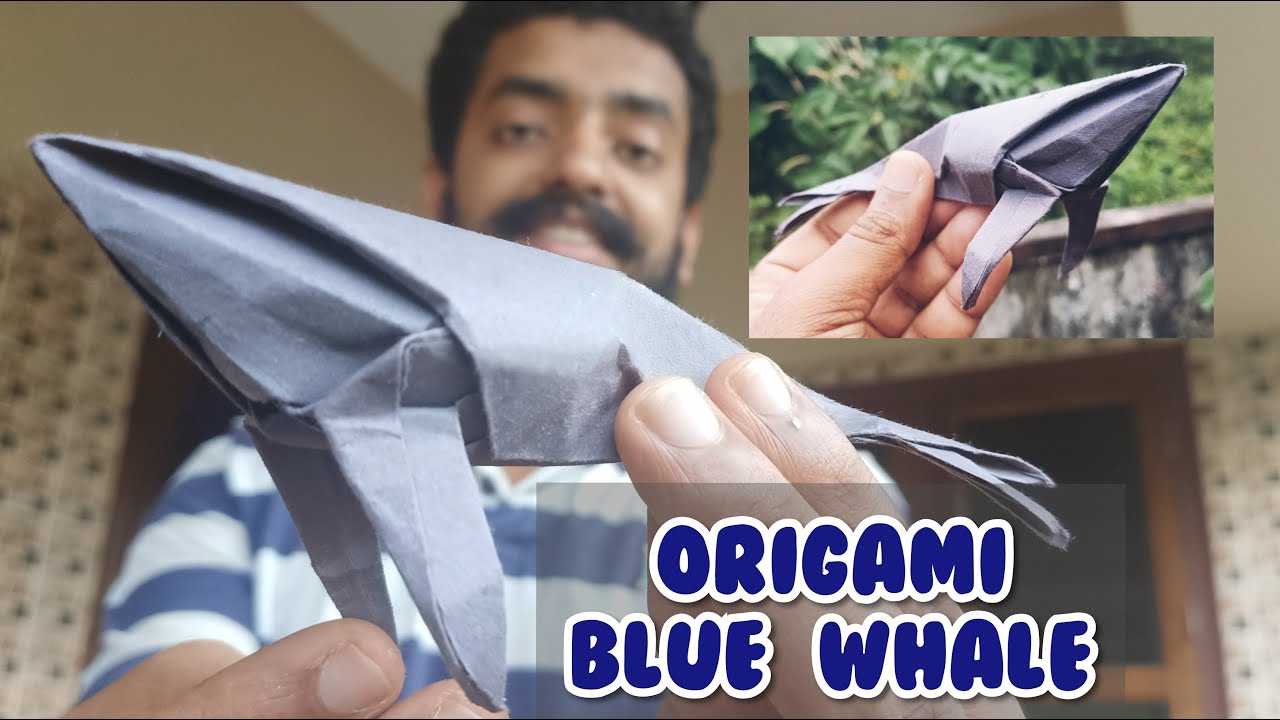 Origami Blue Whale Tutorial  Realistic Blue Whale Origami #origami
