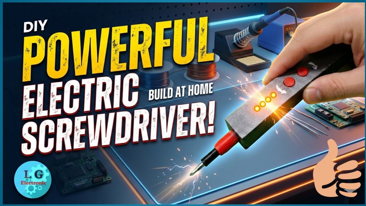 DIY Powerful Electric Screwdriver/// lucky g electronic 