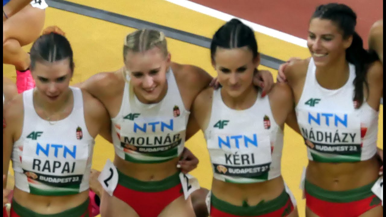 4x400 m — Nádházy Evelin - Kéri Bianka - Rapai Fanni és Molnár Janka országos csúcs futása