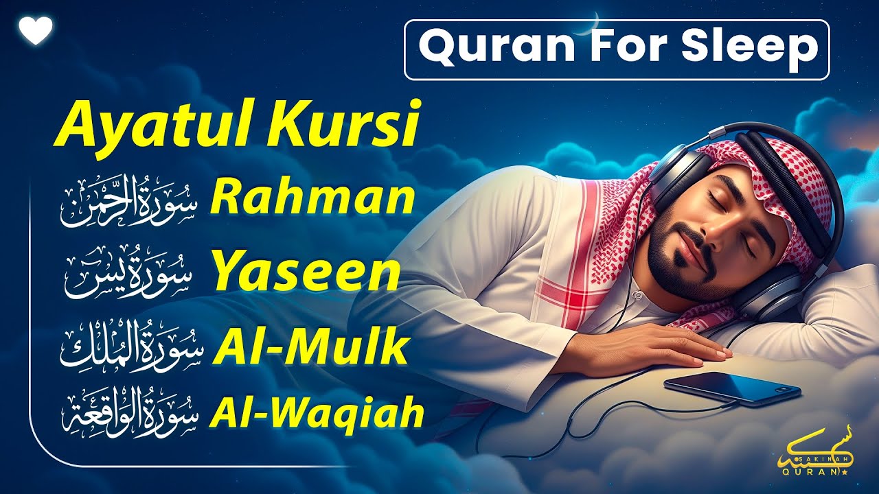 Healing Quran Recitation for Inner Peace | Ayatul Kursi,Al-Fatiha,Surah Ar-Rahman, Al-Mulk, Yasin