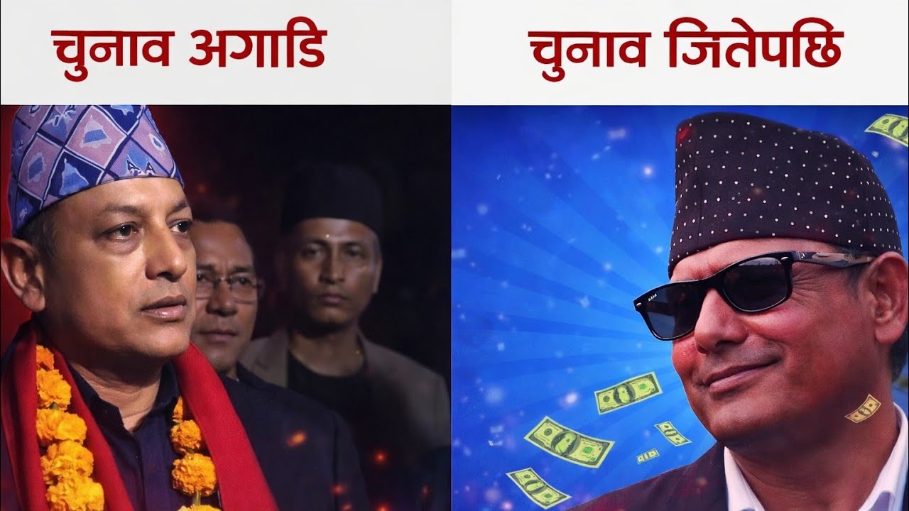 DP Aryal Funny video before and after election... 😂😂😂