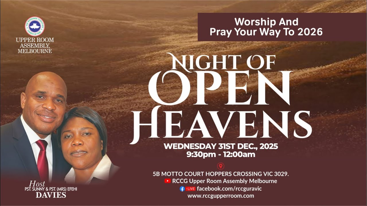 NIGHT OF OPEN HEAVENS-- PST SUNNY DAVIES---31/12/2025