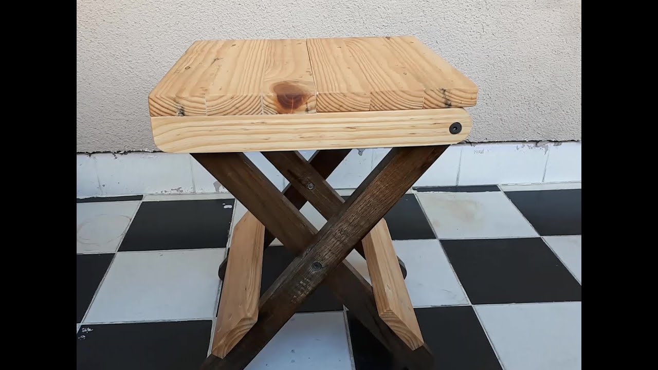 Portatif Tabure Yapımı / Wooden Folding Stool