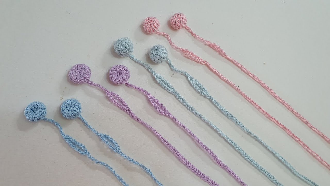 코바늘 마스크 스트랩 8탄/ 고리,단추 없이 실용적인 이중사슬 마스크끈 Crochet mask strap holder,double chain, necklace