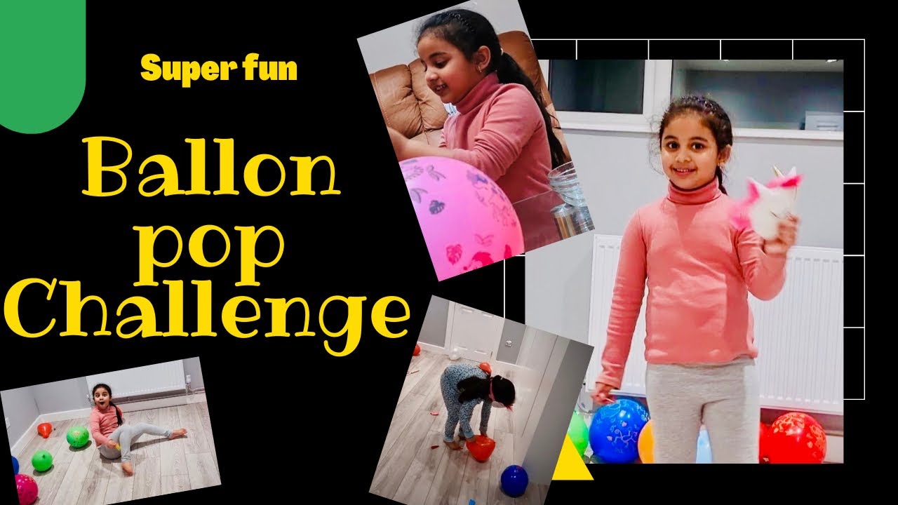 Balloon Pop Challenge Funny | Lockdown games at home | Princess Eashika |