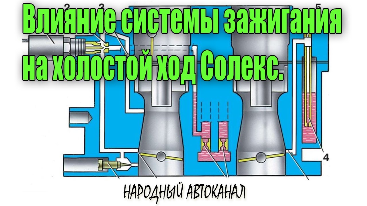 Влияние системы зажигания на холостой ход карбюратора Солекс.