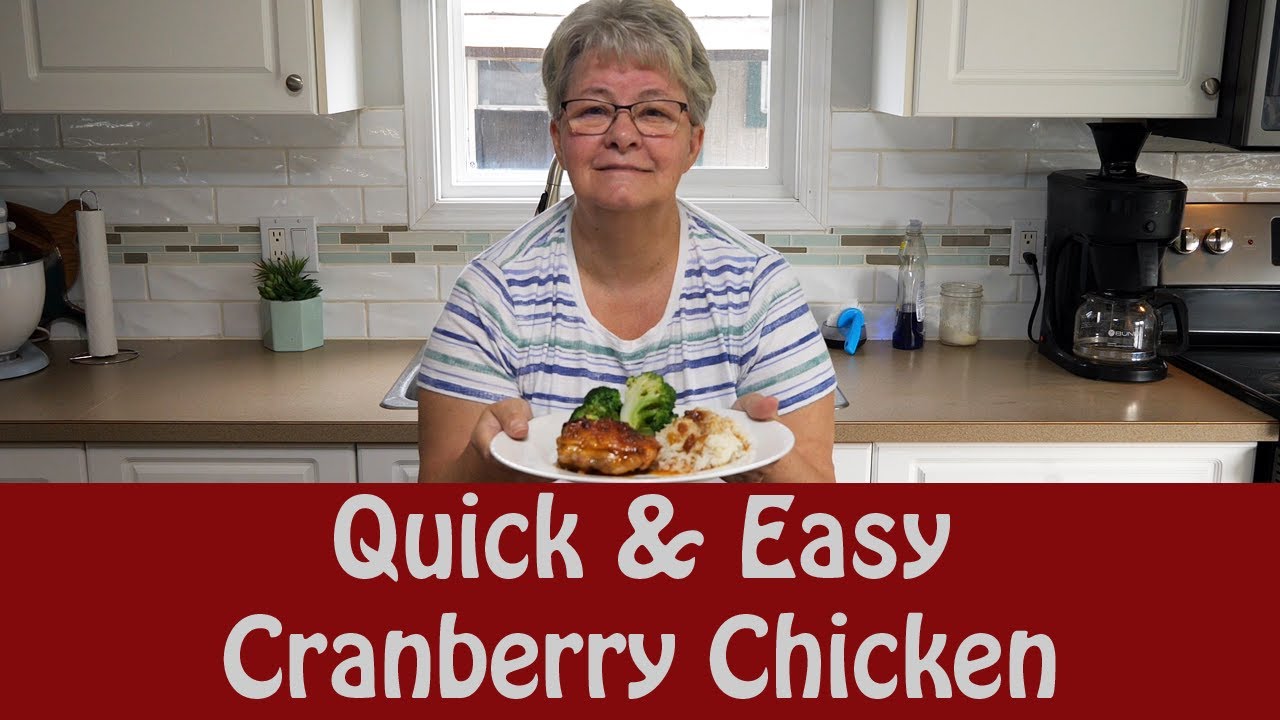 Quick 3 Ingredient Cranberry Chicken Dinner
