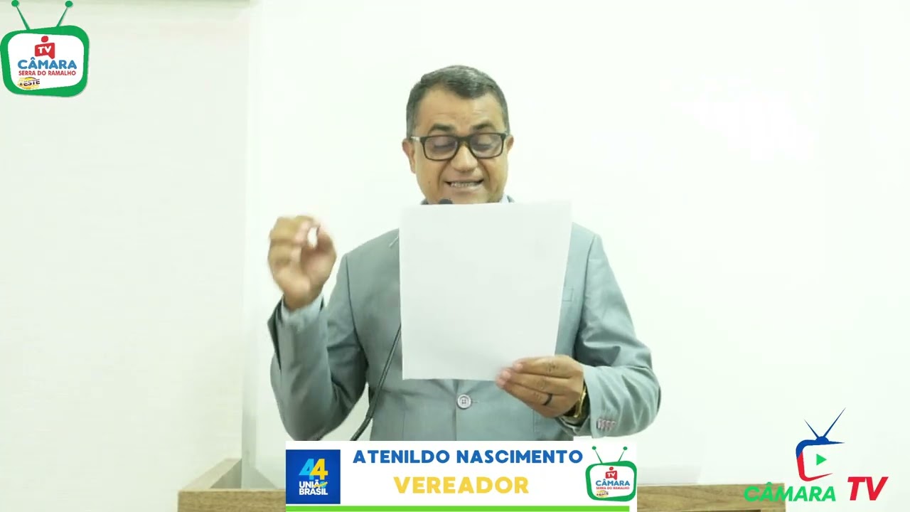 Vereador Atenildo  na Sessão da Câmara de vereadores dia 12 de março de 2026