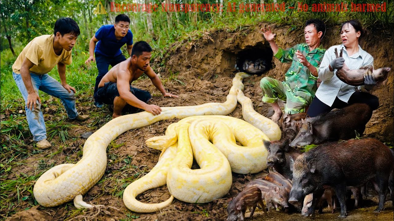 72 Hours Searching for Missing Pigs 😱 Giant Python Found Hiding Underground, Ambushing Wild Boars