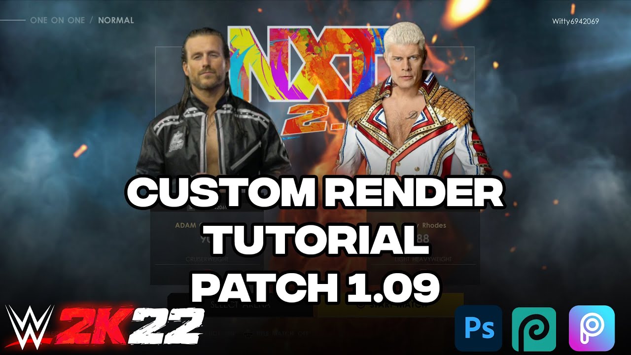 WWE 2K22: CUSTOM RENDERS SIZING TUTORIAL (NEW) PATCH 1.09