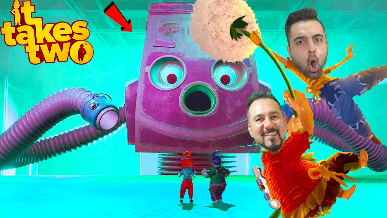 Kavga ettik! Elektrik süpürgesi BOSS! PS5 It takes two Türkçe bölüm #1
