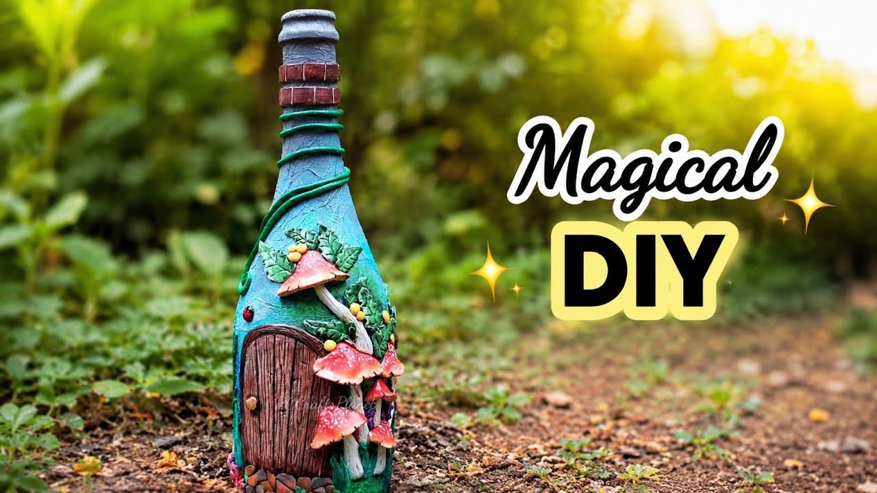 Innovative bottle art from waste materials 😱|  Waste materials craft ideas | bottle decoration ideas