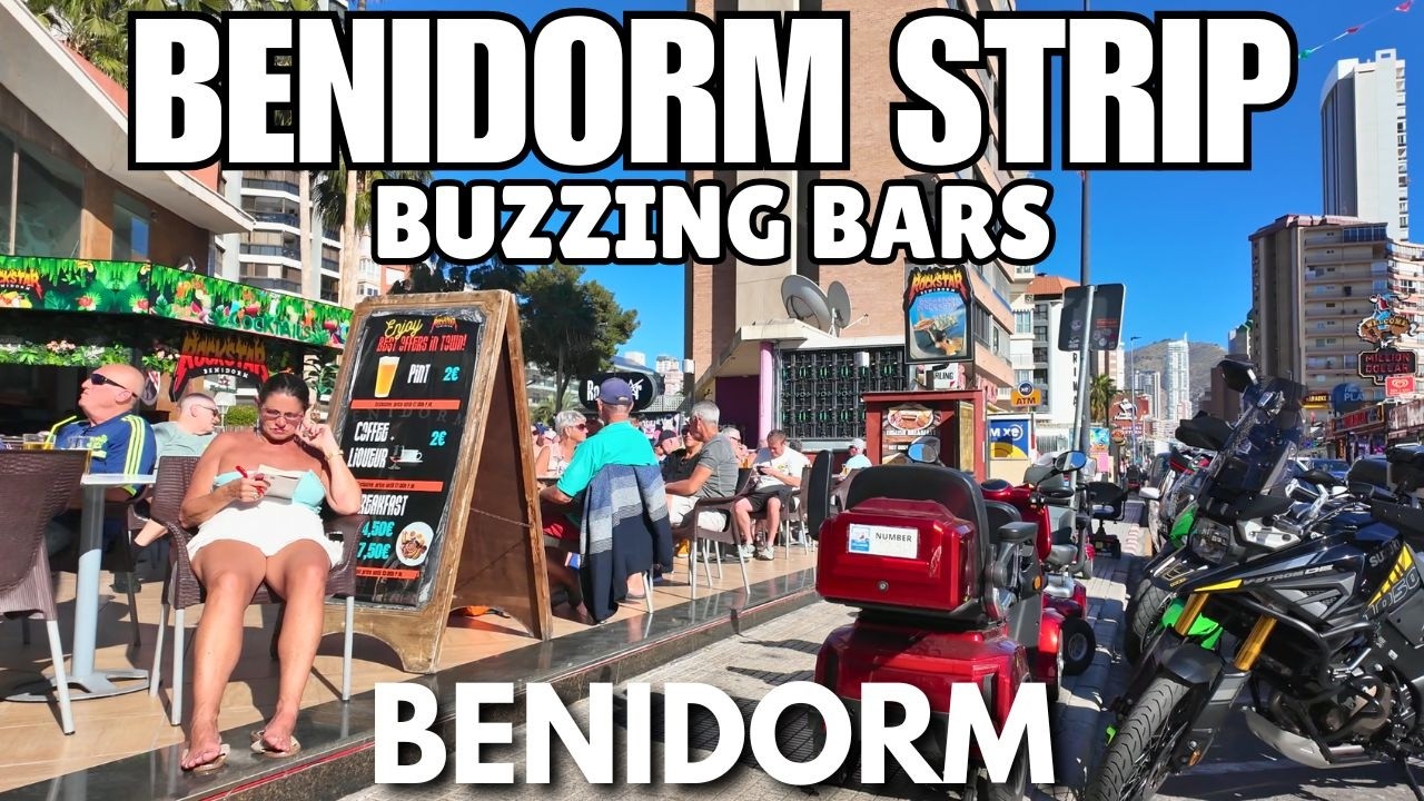 Benidorm Strip: BUZZING Pubs, Bars & Terraces! 🍺┃HOT Weather Today! ☀️