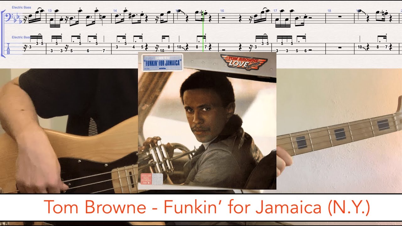Tom Browne - Funkin' for Jamaica (N.Y.) // bass playalong w/tabs (1980 - funk/R&B)