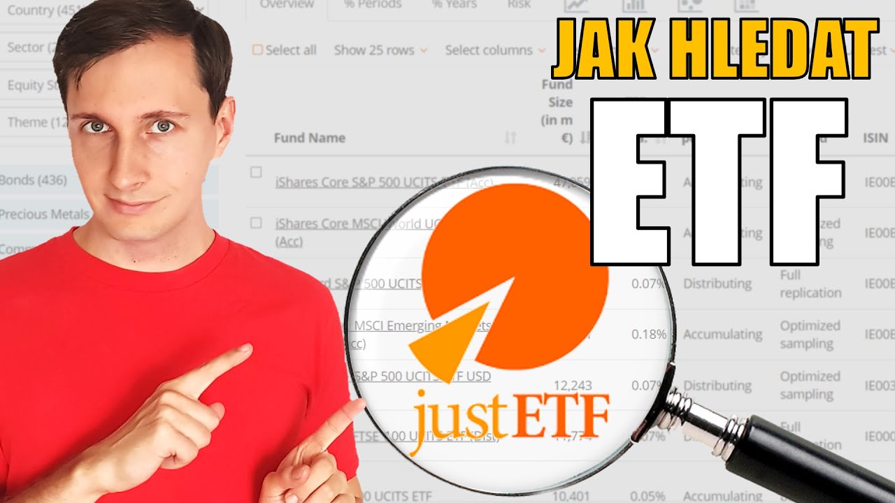 Jak efektivně vyhled&aacute;vat a vyb&iacute;rat ETF na Just ETF - N&Aacute;VOD