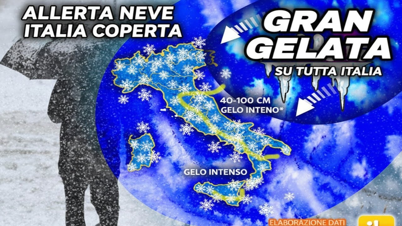 Preparatevi alla prima neve in Italia a dicembre, nevicate molto intense in pianura