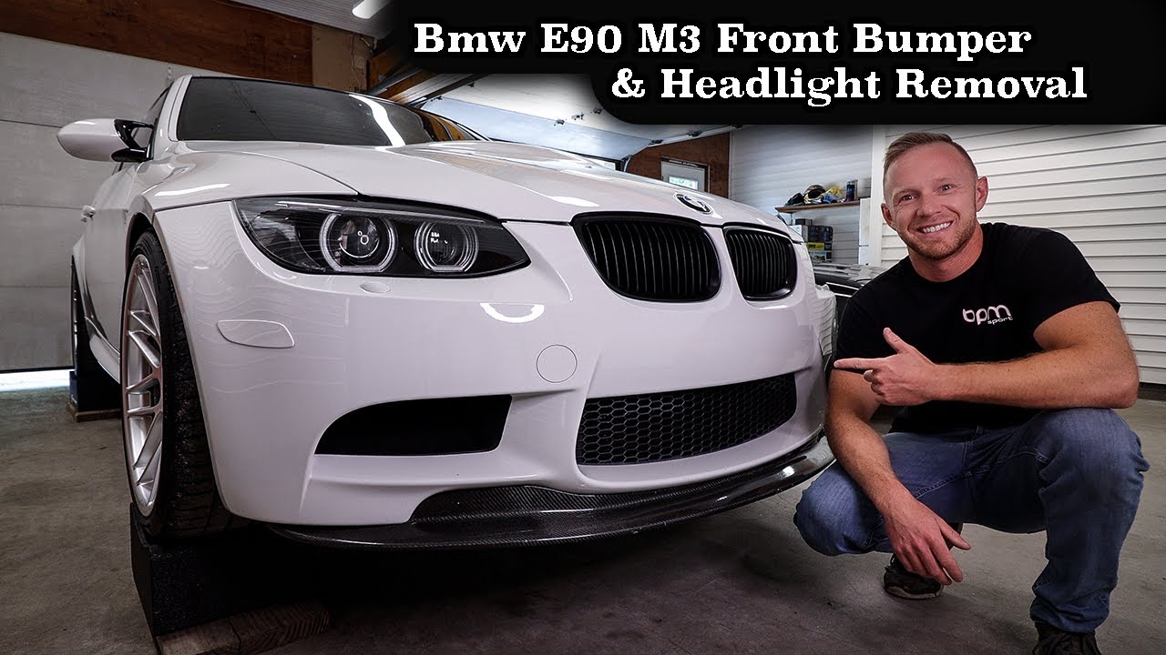 How To Remove BMW E90 E92 E93 Front Bumper & Headlights | Step By Step