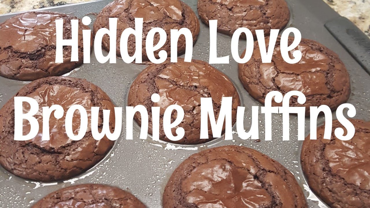 Hidden Love Brownie Muffins~Super Bowl or Valentine's Day Snack