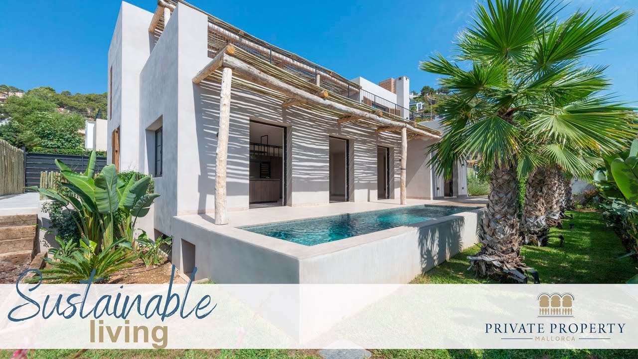 Unique designer passive house with pool and sea view in G&egrave;nova, close to Palma de Mallorca