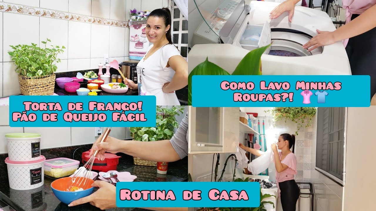 COMO LAVO MINHAS ROUPAS 👕👗 DICAS | ROTINA DE CASA | TORTA DE FRANGO | PÃO DE QUEIJO FÁCIL |FER DINIZ